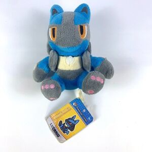 Pokemon Center Lucario Stuffed Plush 2010 Poke‎ Doll Nintendo Sit Ripped Seams